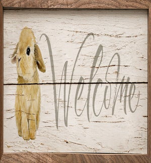 Welcome Bunny Whitewash